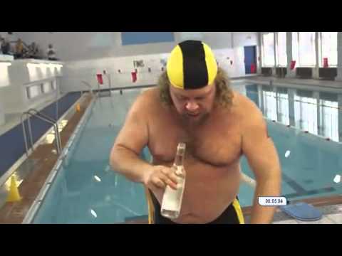 Peldēšanas sacensības Igauņu “stilā”. (Swimming in the pool after using a bottle of vodka)