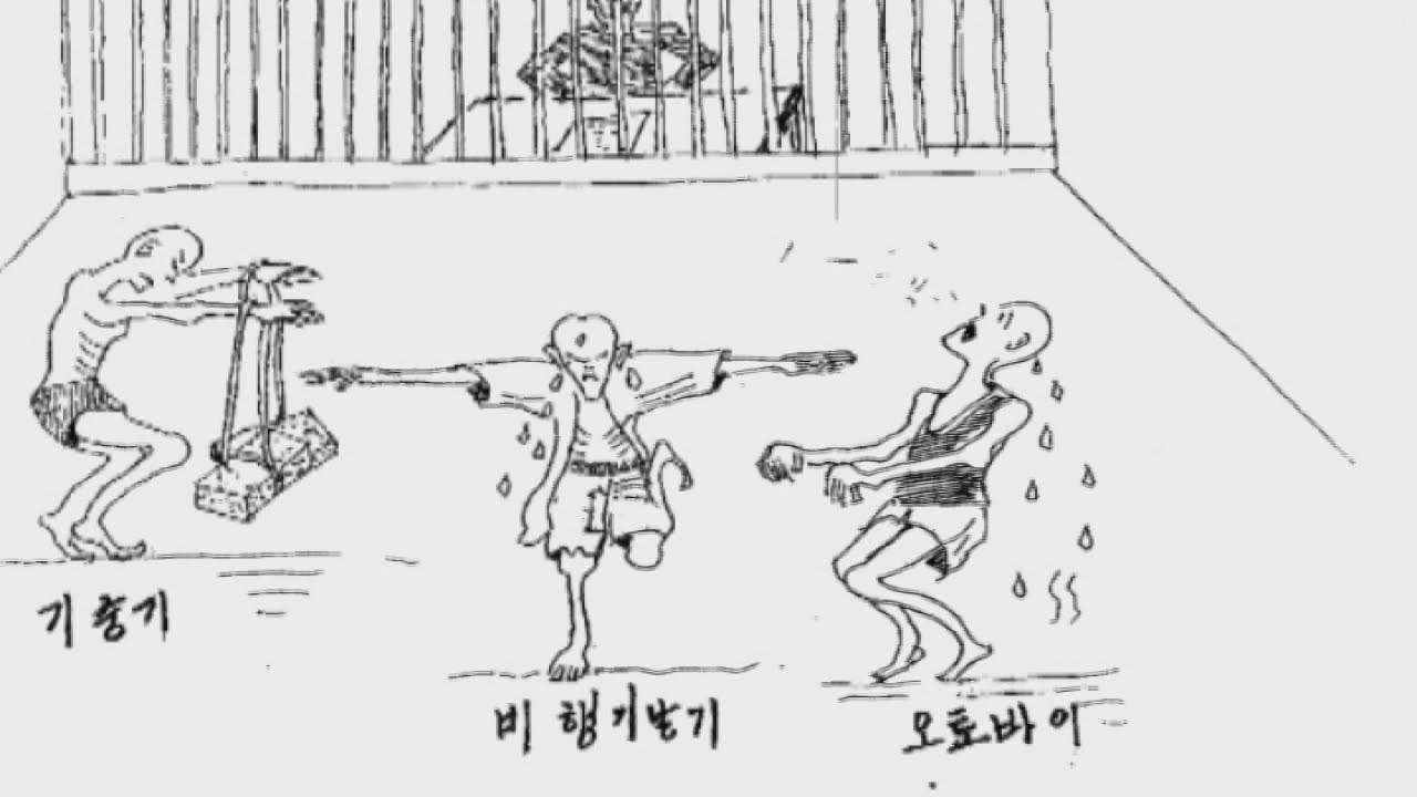 Bēgļu zīmējumi parāda Ziemeļkorejas ieslodzījuma nometņu šausmas. (Refugee drawings showing North Korean prison camp horror)