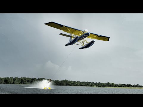 VIDEO – Ūdensslēpošana ar basām kājām! (Barefoot Skiing behind Airplane in 4K – Insane! Vooray)