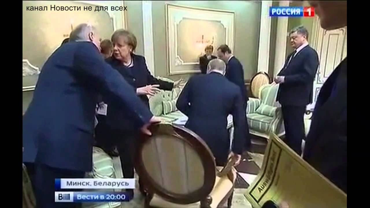 VIDEO: Baltkrievijas prezidents mēģina nogāzt Krievijas prezidentu Putinu! (Putin and chair)