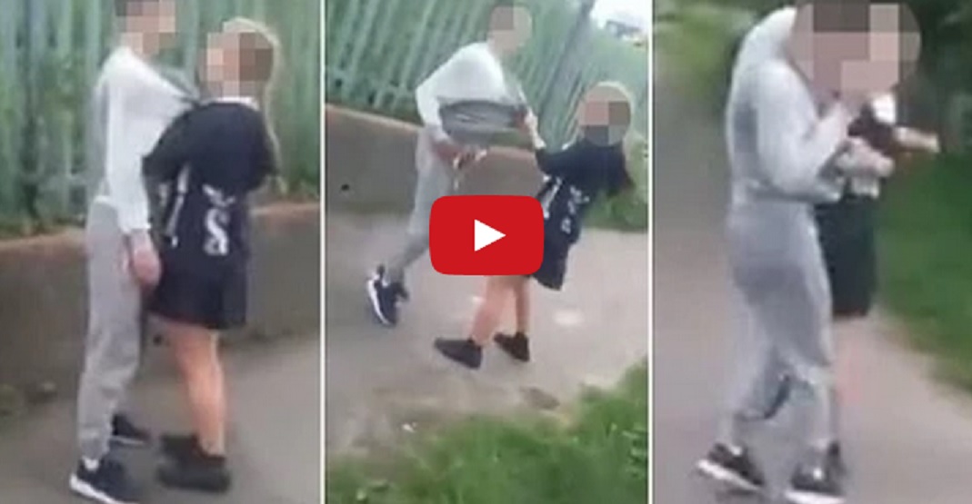 VIDEO: Pusaudžu meitene sadod pa seju puisim! (Foul-mouthed Schoolgirl PUNCHES Boy In Face!)