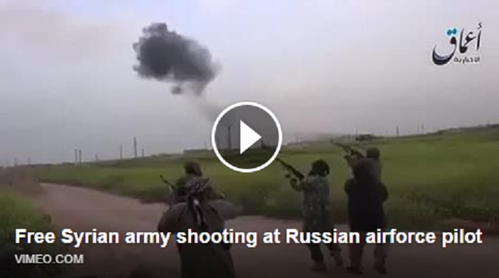 VIDEO: Publicēts šokējošs video, kurā redzams, kā nemiernieki apšauda katapultējošos pilotus! 18+