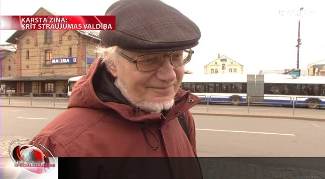 VIDEO: Krīt Straujumas valdība. Iedzīvotāju viedoklis. “Es esmu pret Āboltiņu. Pilnīgi pret.”