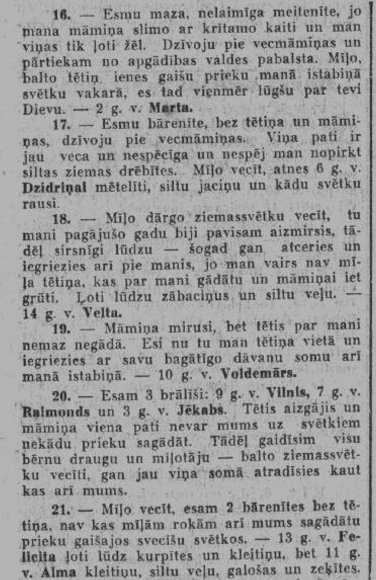 Ko Ziemassvētku vecītim lūdza Latvijas bērni 1936. gadā!