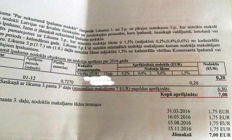 Ja nodokļos maksājamā summa ir pārāk maza, nekas – uzrēķināsim pa virsu!