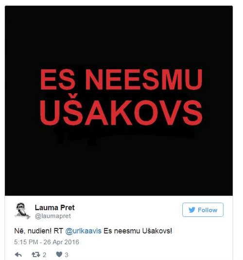 Ušakova rīcību vērtēs Ģenerālprokuratūrā un Drošības policijā. Tikmēr ļaudis iesmej par tēmu “Es esmu Ušakovs”..