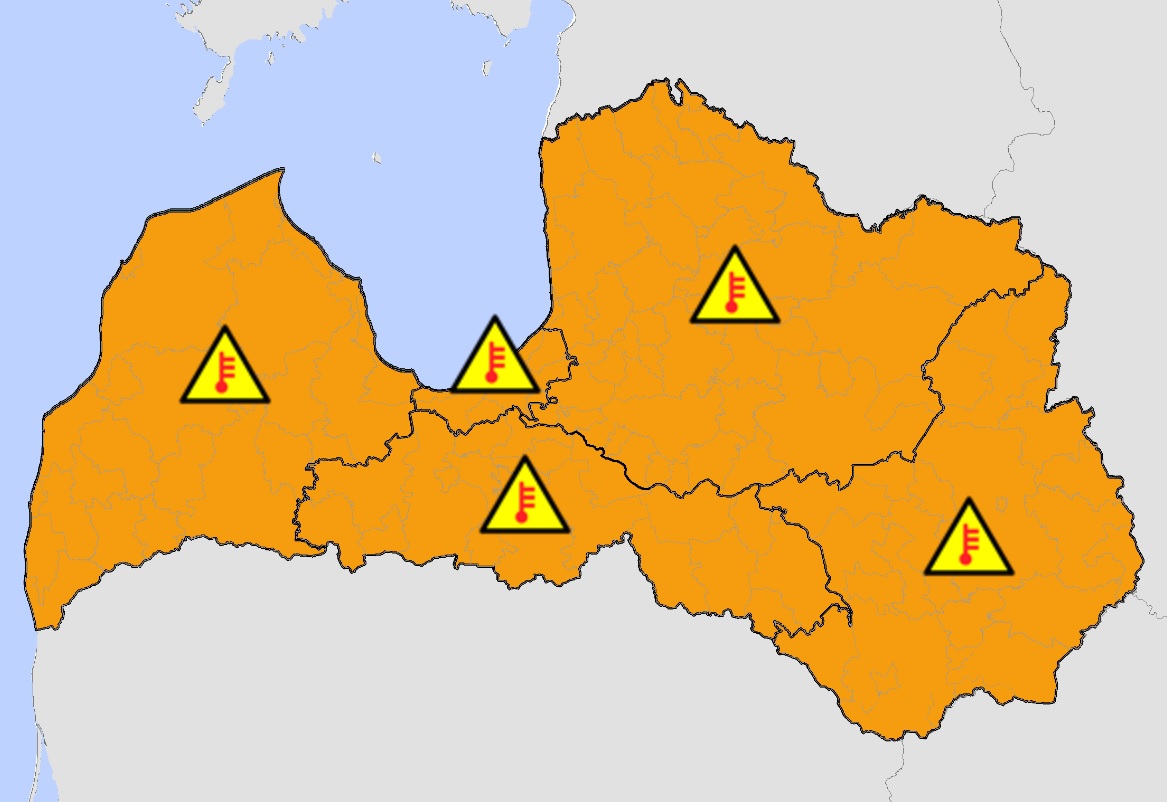 VIDEO: Uzmanību! Šodien Latvijā karstuma dēļ spēkā ORANŽAIS BRĪDINĀJUMS!