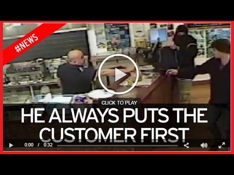 VIDEO: Laupītājs piedraud ar ieroci un prasa naudu, pārdevējs nereaģē un turpina apkalpot klientu! Unikāli!