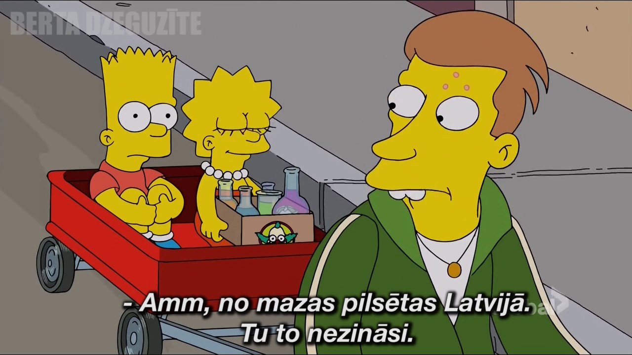 VIDEO: Populārajā animācijas seriālā “Simpsoni” izskan Latvijas vārds!
