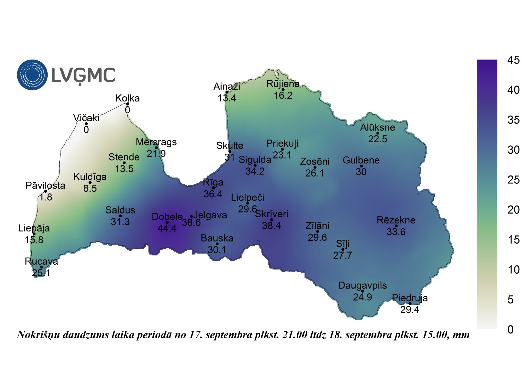 LVĢMC sinoptiķi aicina uzmanīties un brīdina par laikapstākļiem šovakar un naktī uz otrdienu!