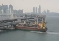 VIDEO: piedzēries Krievijas kravas kuģa kapteinis ar kuģi ietriecas tiltā Dienvidkorejā